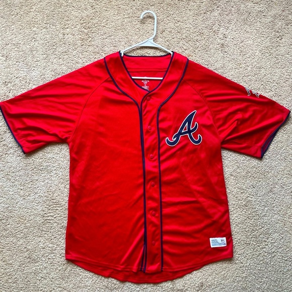 Genuine Merchandise Other - Genuine Merchandise Dynasty ATL Brave's Men's Button-Down Jersey Shirt Size XL